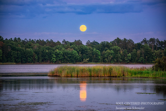 Full moon rising, Chippewa Flowage, WI, Aug. '26 3