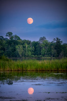 August full moon rising, Chippewa Flowage, '25 4