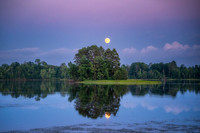 August full moon rising, Chippewa Flowage, '25 2