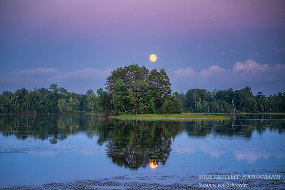 August full moon rising, Chippewa Flowage, '25 2