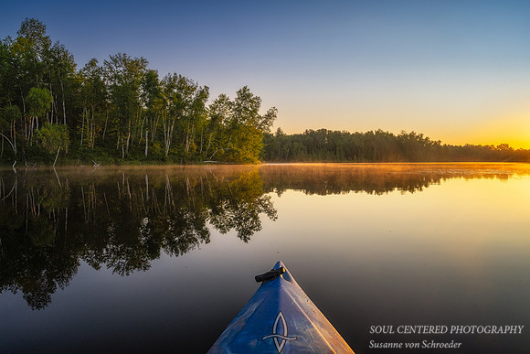 Kayaking at sunrise, Audie Lake, July '25 3
