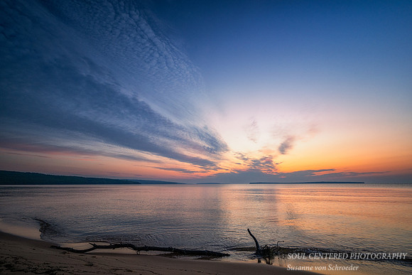 Morning colors with driftwood, Lake Superior near Bayfield 1