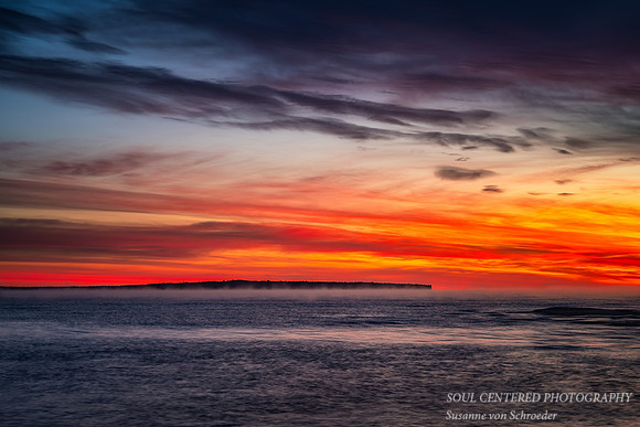 Vibrant colors of dawn, Friendly Valley beach, Nov. '23 2