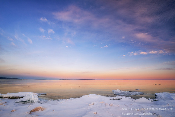 Golden Lake Superior at sunset, Jan. '26