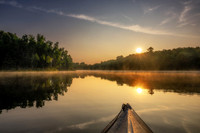 Kayaking at sunrise, Audie Lake, Aug. '26 2