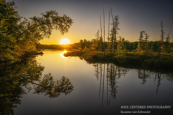 Sunset at Audie Lake, mid Sept. '26 3