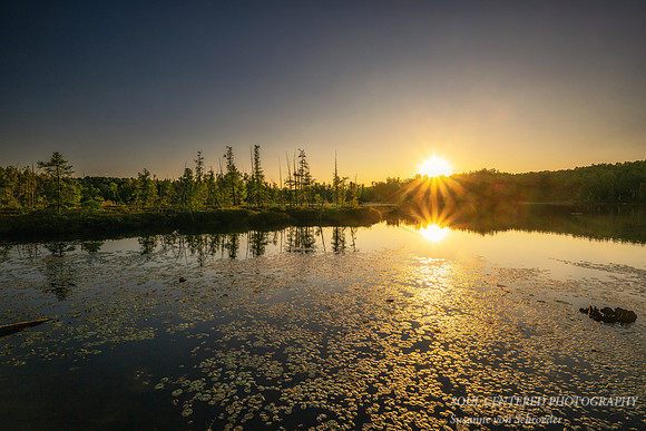 Sunset at Audie Lake, mid Sept. '26 2