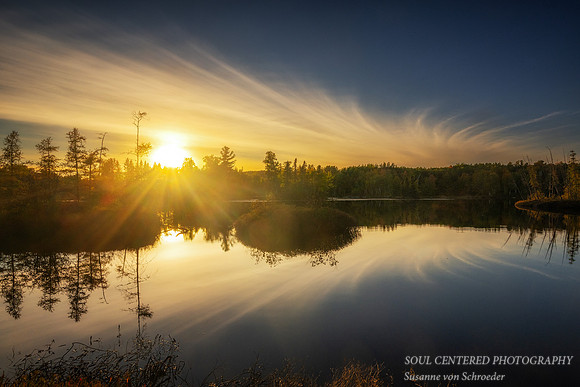 Sunset at Audie Lake, Sept. '26