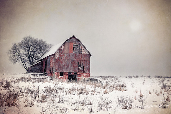 Red Barn, Hwy 40, texture