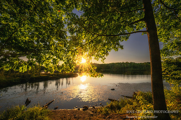 Sunset at Audie Lake, mid Sept. '26 1