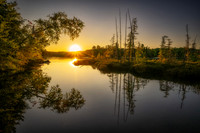 Sunset at Audie Lake, mid Sept. '26 3