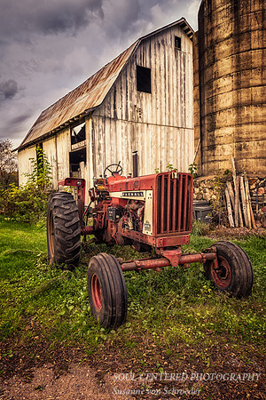 Barn with tractor