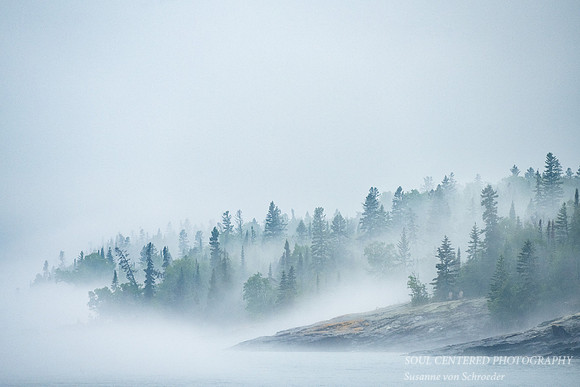 Foggy shoreline, Grand Marais, June '23