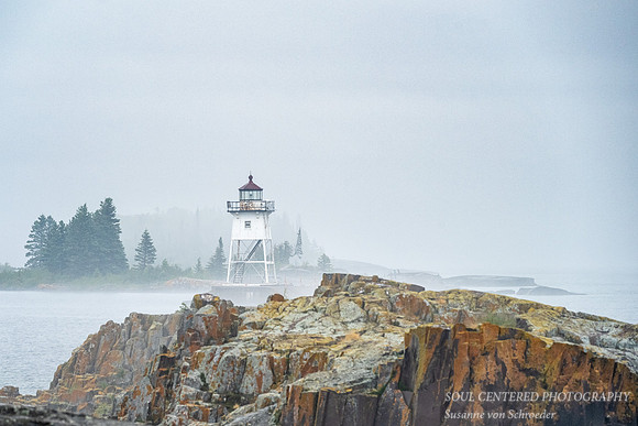Foggy lighthouse, Grand Marais, June '23