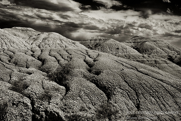 Badlands scenery 6, bw