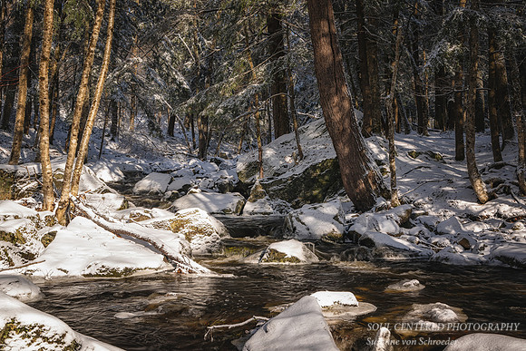 Snowy creek in early spring, '25 1