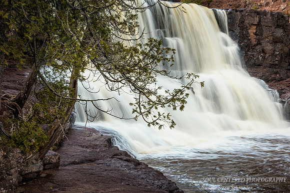 Gooseberry Middle Falls, close-up, spring '17