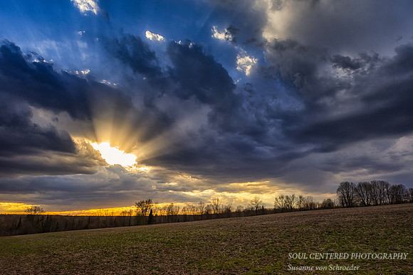 Dramatic sky at sunset