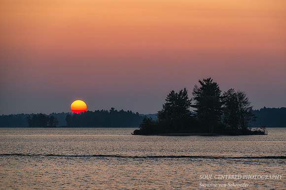 Orange sunset, Chippewa Flowage, Aug. 2024
