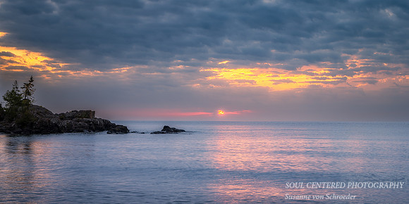 Sunrise, Temperance River state park, late Sept. '23 1, panorama