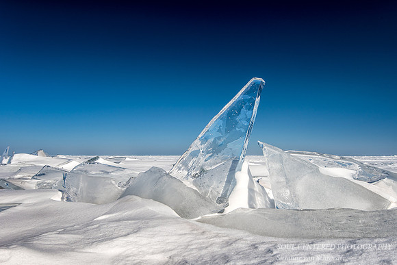 Clear ice shard