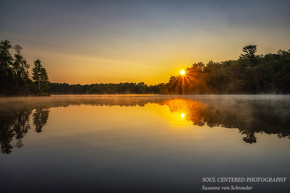Foggy sunrise, Audie Lake, July '21