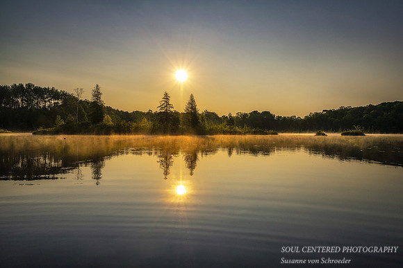 Foggy morning, Audie Lake, July '21