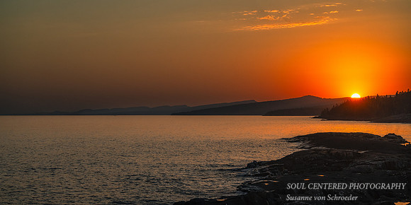 Lake Superior sunset, Grand Marais 2, panorama