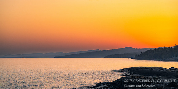 Lake Superior sunset, Grand Marais 5, panorama