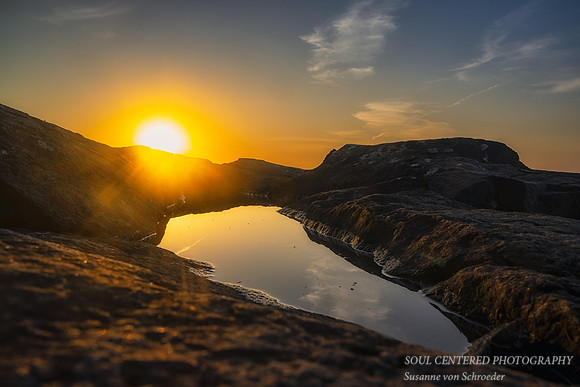 Sunrise with puddle, Lake Superior, Oct. '23 2