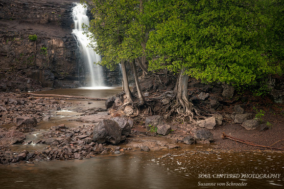 At Gooseberry Falls, close-up