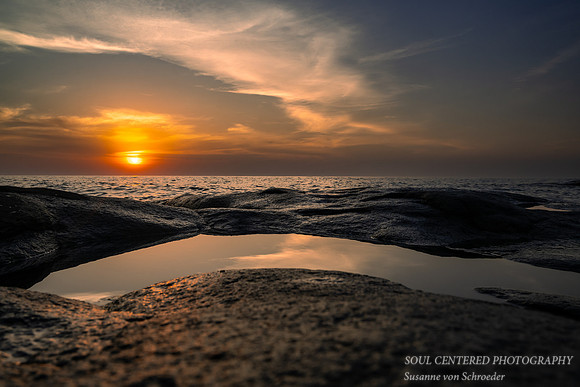 Sunrise with puddle, Lake Superior, Oct. '23 3