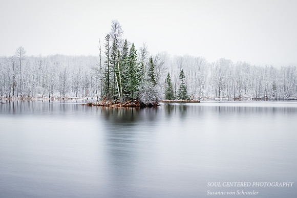 First snow at Audie Lake