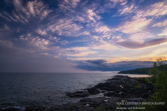 Colorful sky at sunset, Grand Marais 1
