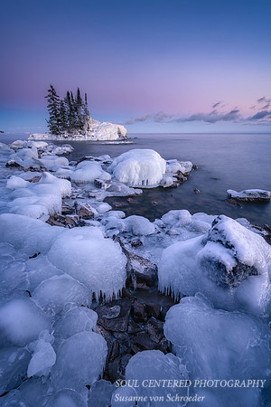 Blue Hour with clouds at the Tombolo, Febr. '21 2