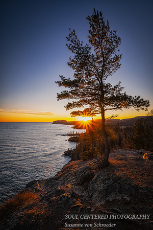 Sunset from Shovel Point, Tettegouche State park