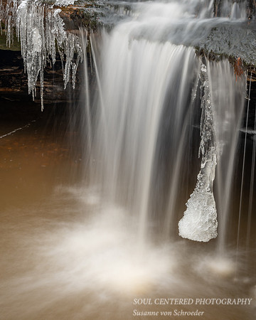 Echo Dells, waterfall up close, Jan. '24