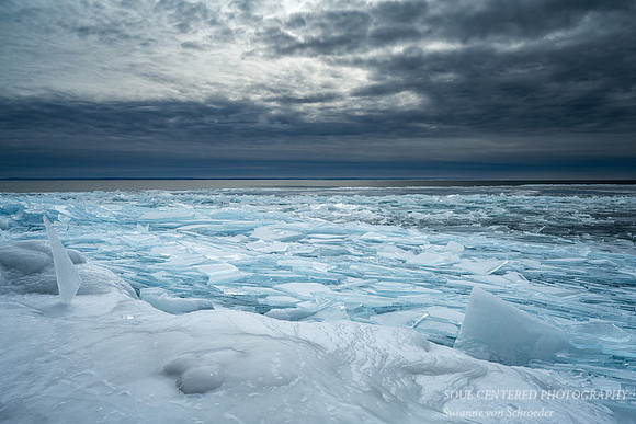 Moody Lake Superior winter scene, Stoney Pont