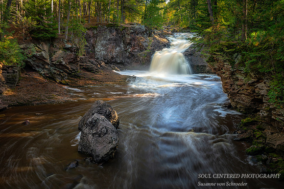 Upper Falls with rocks, Sept. '19