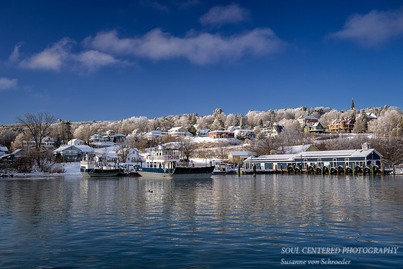Bayfield, WI with snow, Dec. '24