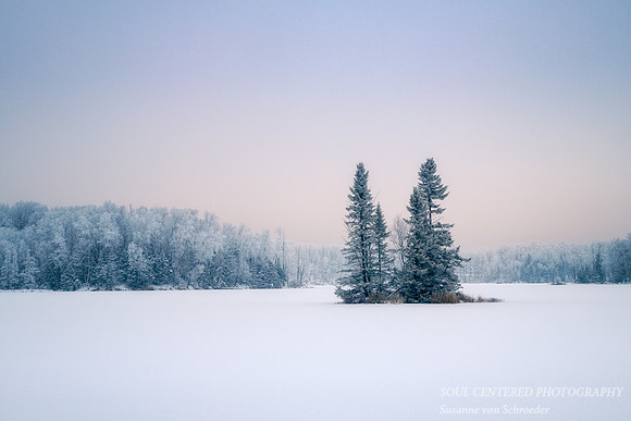 Frosty landscape, Audie Lake - soft evening mood 4