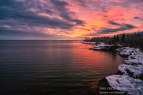 Sunset at Gooseberry Falls State Park 2, Nov. '21