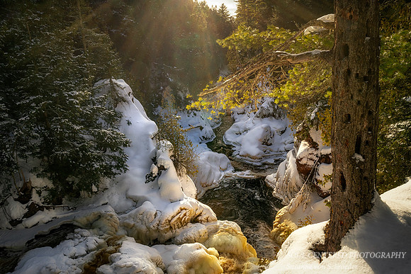 Bad River gorge, magical light, winter 1