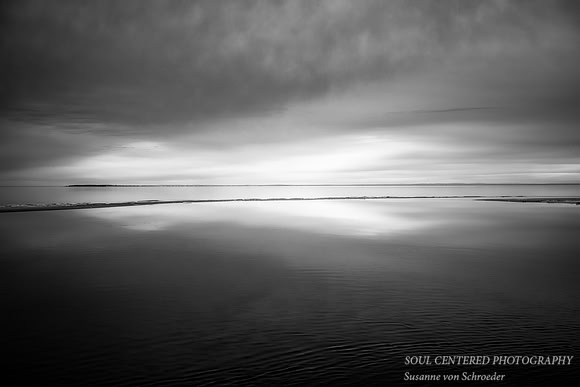 A very calm Lake Superior 2, B&W