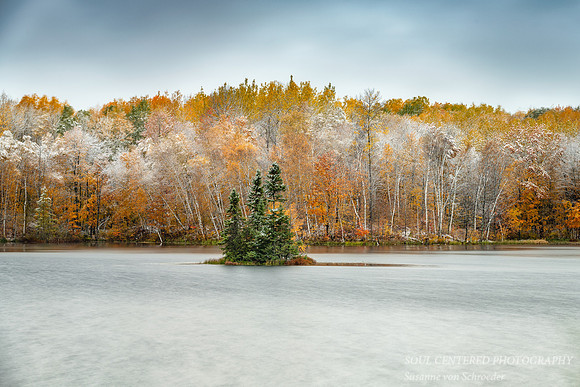 Audie Lake, first snowfall, '19, 1