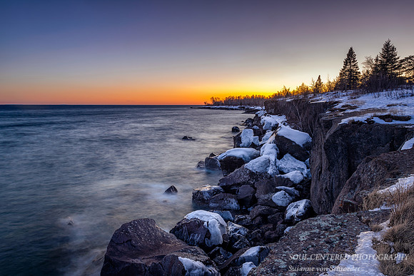 Blue Hour at Gooseberry Falls State park, Febr. '20