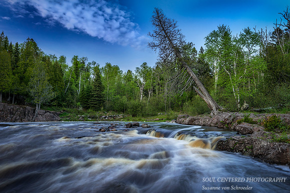 Temperance River in evening light