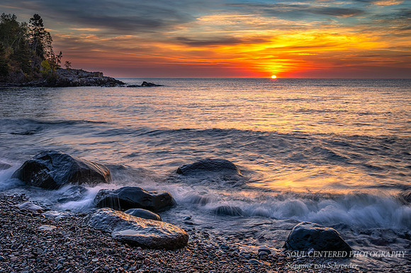 Sunrise, rocks & waves, Sept. 2021 1