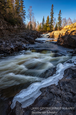 Early ice at the Temperance River