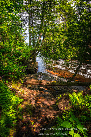 Presque Isle river towards Lake Superior, June 2020